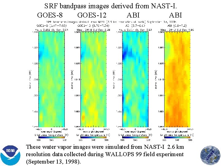 SRF bandpass images derived from NAST I. GOES 8 GOES 12 ABI These water