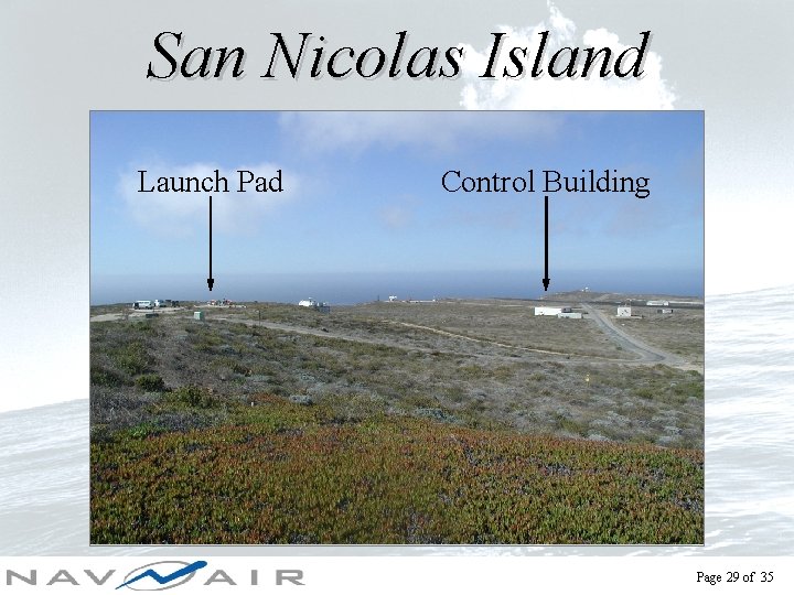 San Nicolas Island Launch Pad Control Building Page 29 of 35 