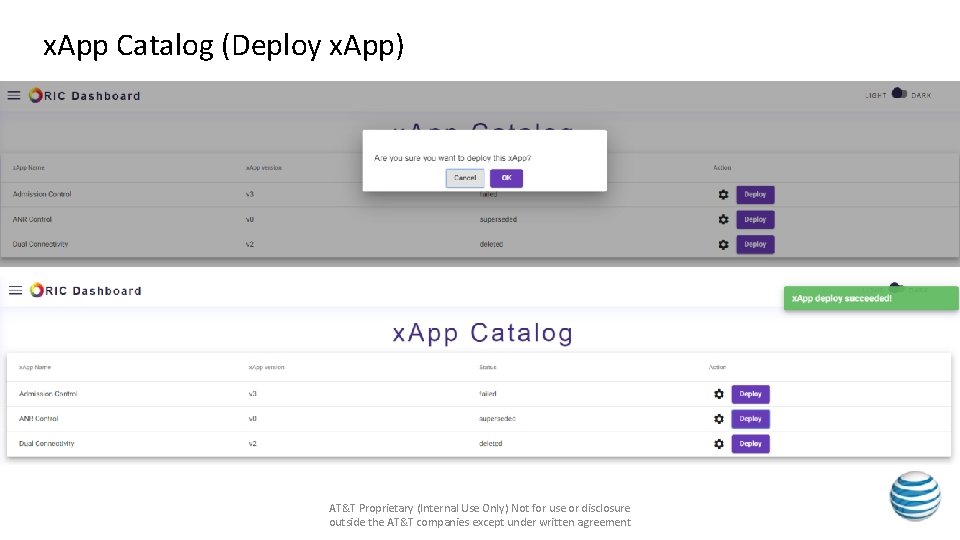 x. App Catalog (Deploy x. App) AT&T Proprietary (Internal Use Only) Not for use