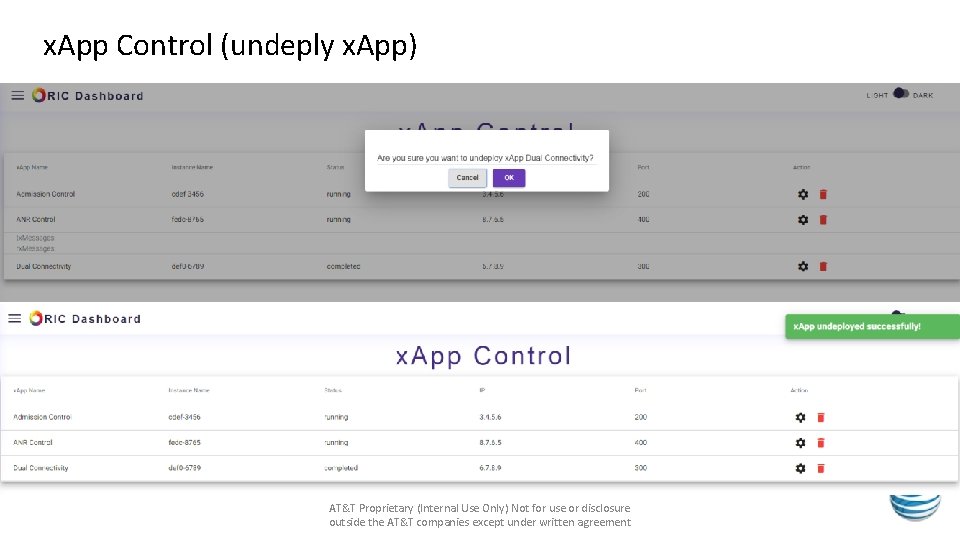 x. App Control (undeply x. App) AT&T Proprietary (Internal Use Only) Not for use