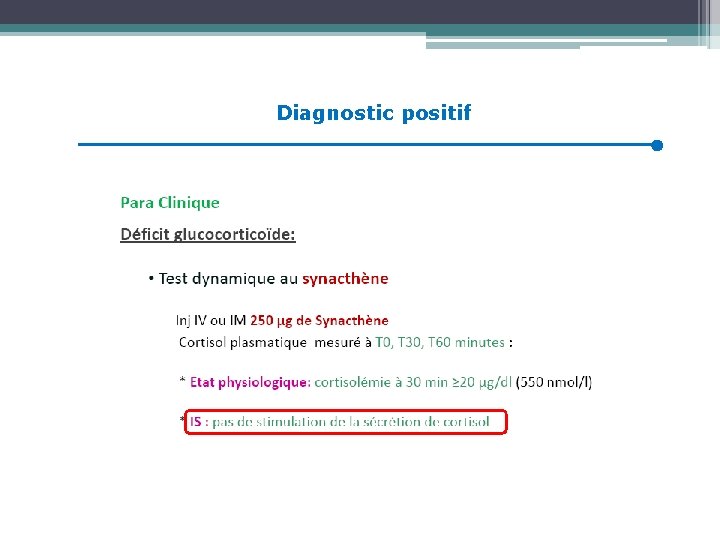 Diagnostic positif 