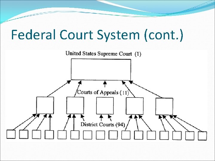 Federal Court System (cont. ) 