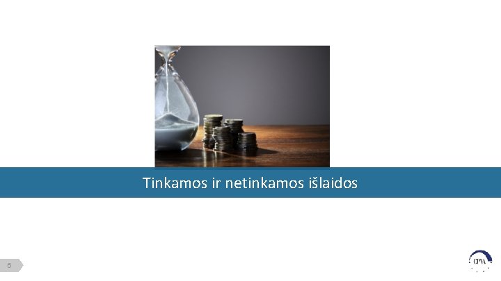 Tinkamos ir netinkamos išlaidos 6 