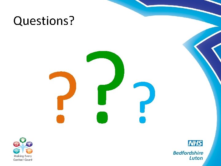 Questions? ? ? ? 
