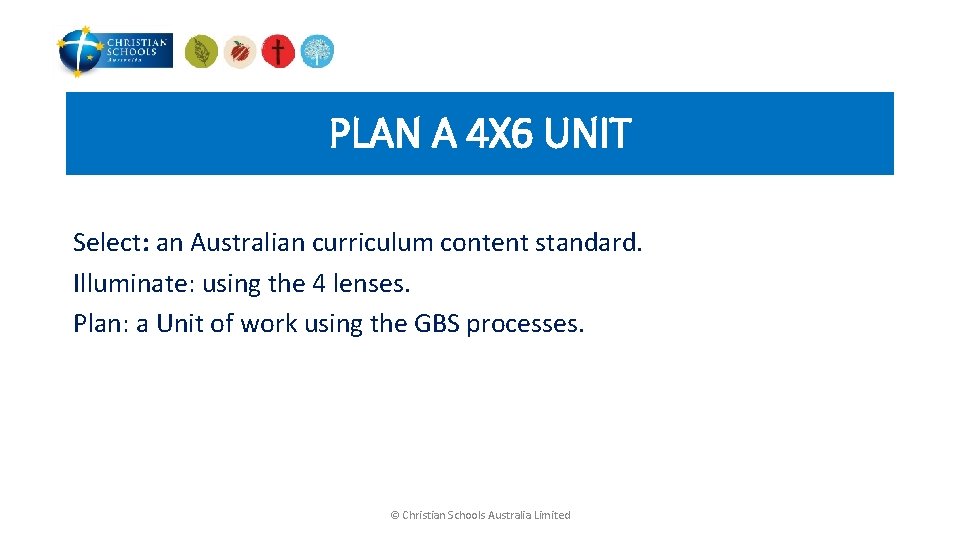 PLAN A 4 X 6 UNIT Select: an Australian curriculum content standard. Illuminate: using