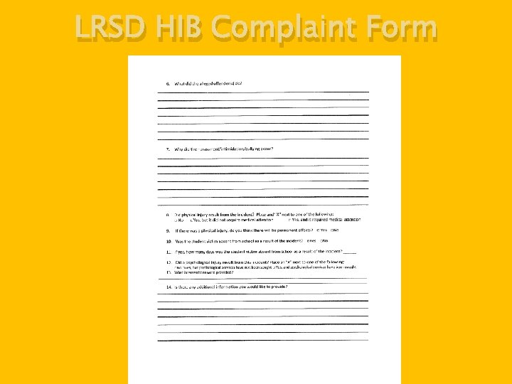 LRSD HIB Complaint Form 