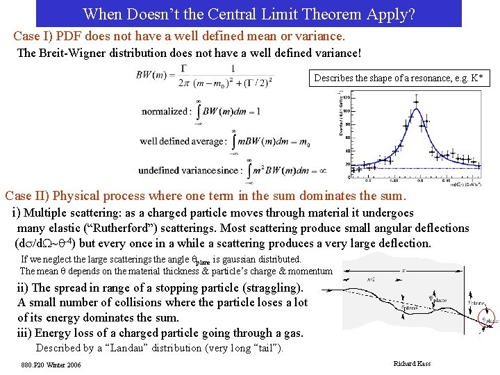 When Doesn’t the Central Limit Theorem Apply? Case I) PDF does not have a