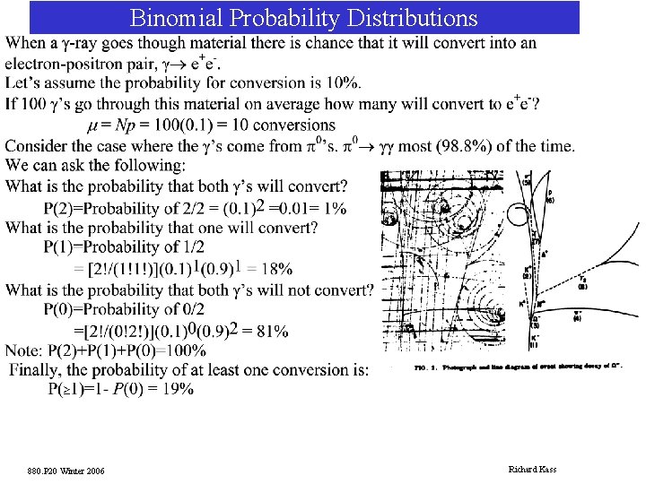 Binomial Probability Distributions 880. P 20 Winter 2006 Richard Kass 