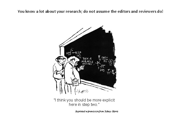 You know a lot about your research; do not assume the editors and reviewers