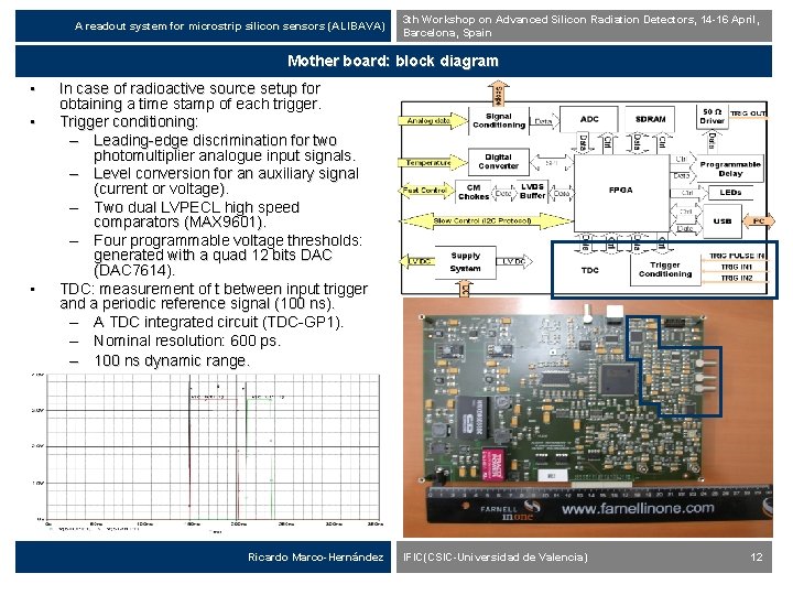 A readout system for microstrip silicon sensors (ALIBAVA) 3 th Workshop on Advanced Silicon