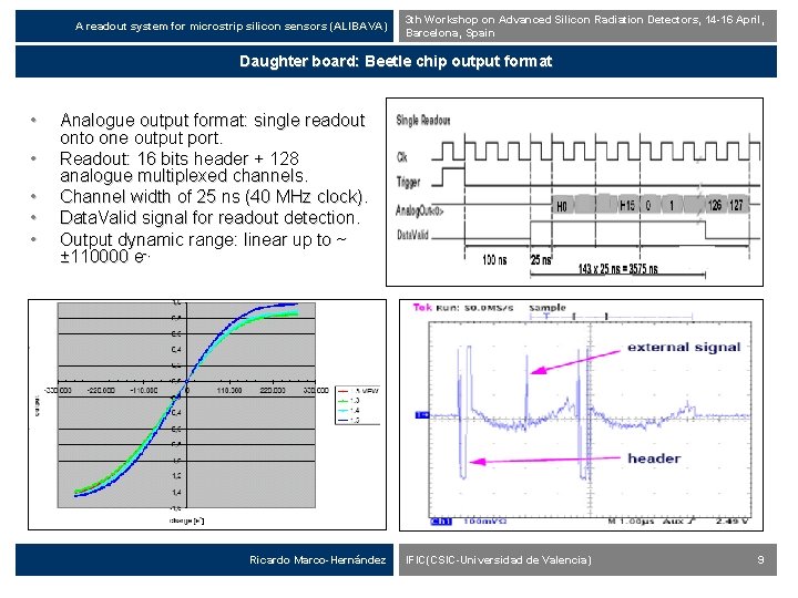 A readout system for microstrip silicon sensors (ALIBAVA) 3 th Workshop on Advanced Silicon