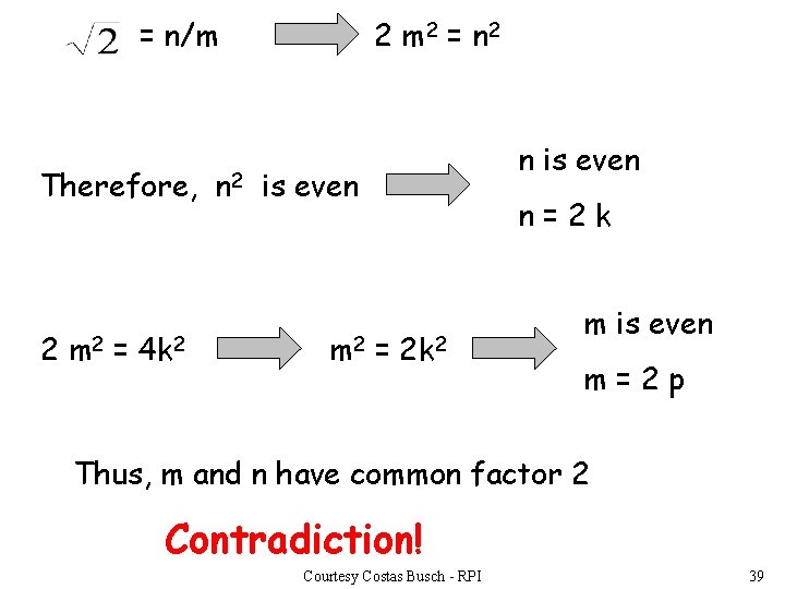 = n/m Therefore, 2 m 2 = 4 k 2 n 2 2 m