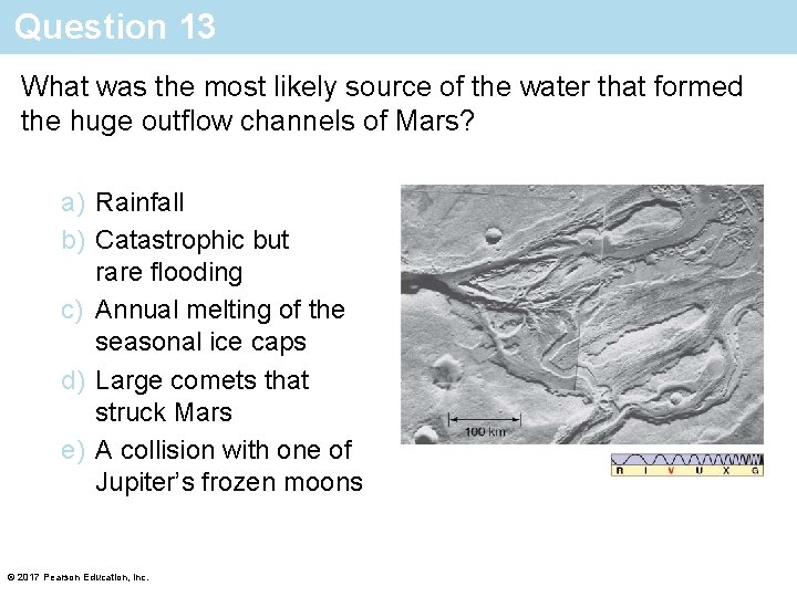 Question 13 What was the most likely source of the water that formed the