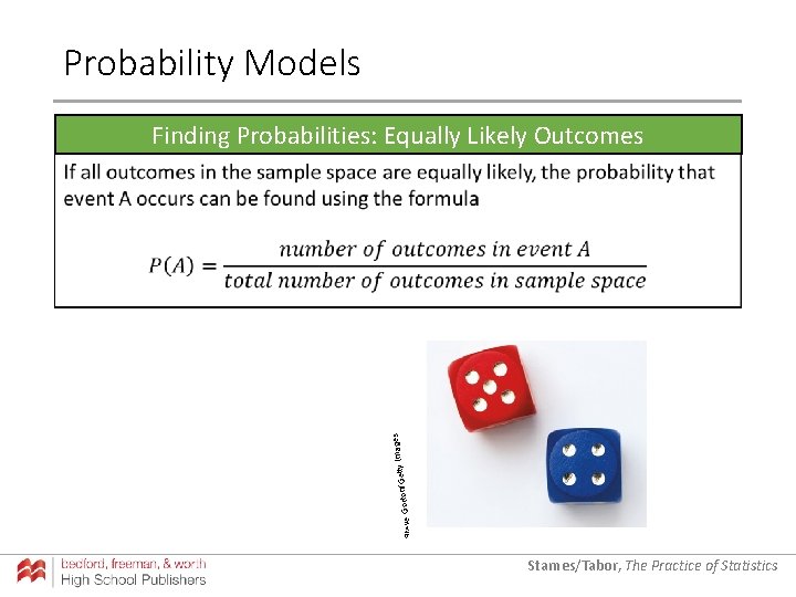 Probability Models Finding Probabilities: Equally Likely Outcomes rt Steve Go on/Getty Images Starnes/Tabor, The