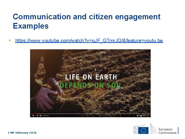 Communication and citizen engagement Examples § https: //www. youtube. com/watch? v=o. JF_GTmr. JGI&feature=youtu. be