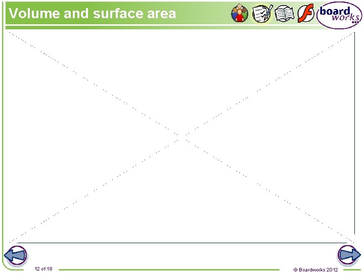 Volume and surface area 12 of 18 © Boardworks 2012 