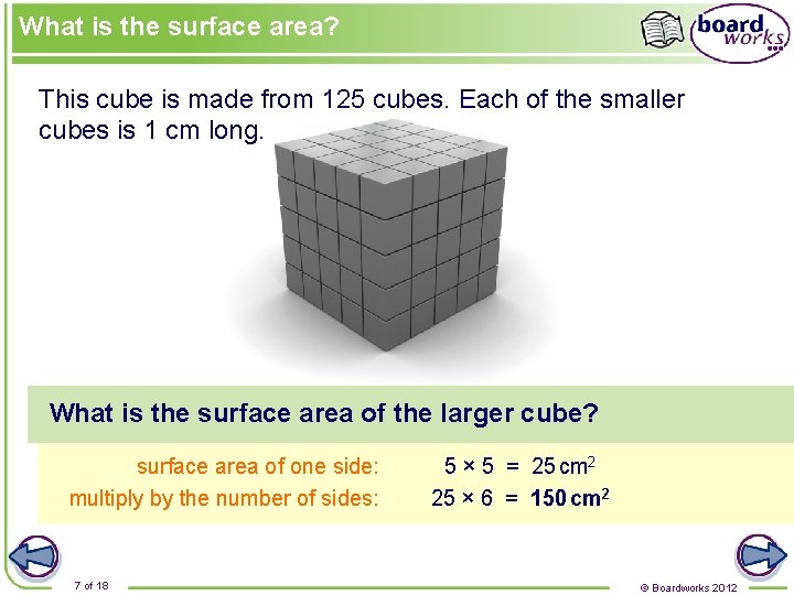 What is the surface area? This cube is made from 125 cubes. Each of