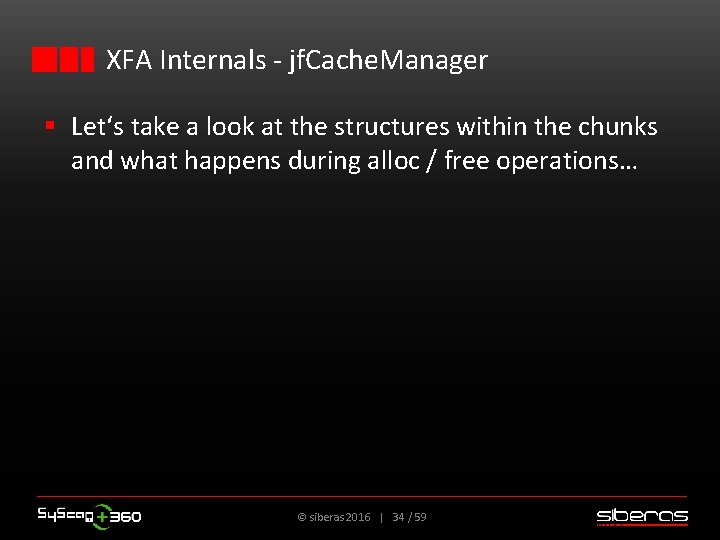 XFA Internals - jf. Cache. Manager § Let‘s take a look at the structures