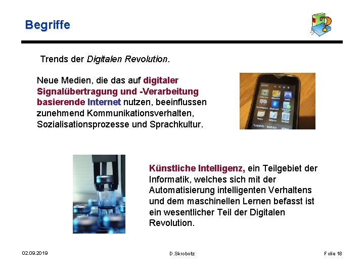 Begriffe Trends der Digitalen Revolution. Neue Medien, die das auf digitaler Signalübertragung und -Verarbeitung