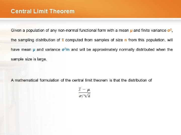 Central Limit Theorem • 