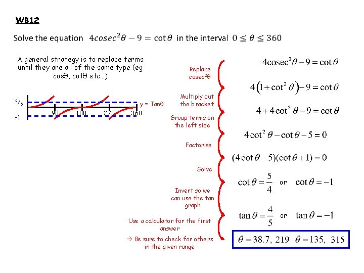 WB 12 A general strategy is to replace terms until they are all of