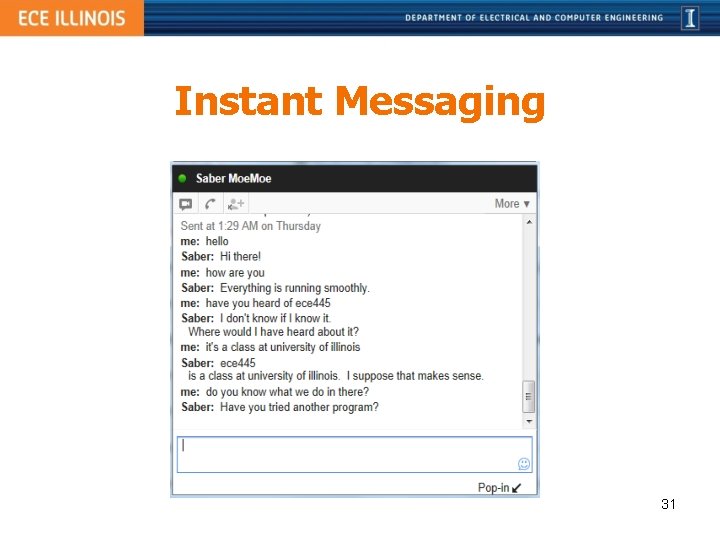 Instant Messaging 31 