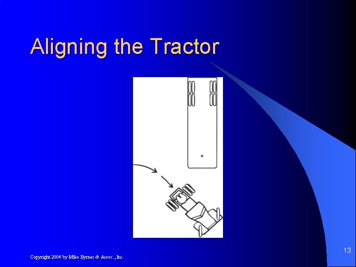 Aligning the Tractor 13 Copyright 2004 by Mike Byrnes & Assoc. , Inc. 