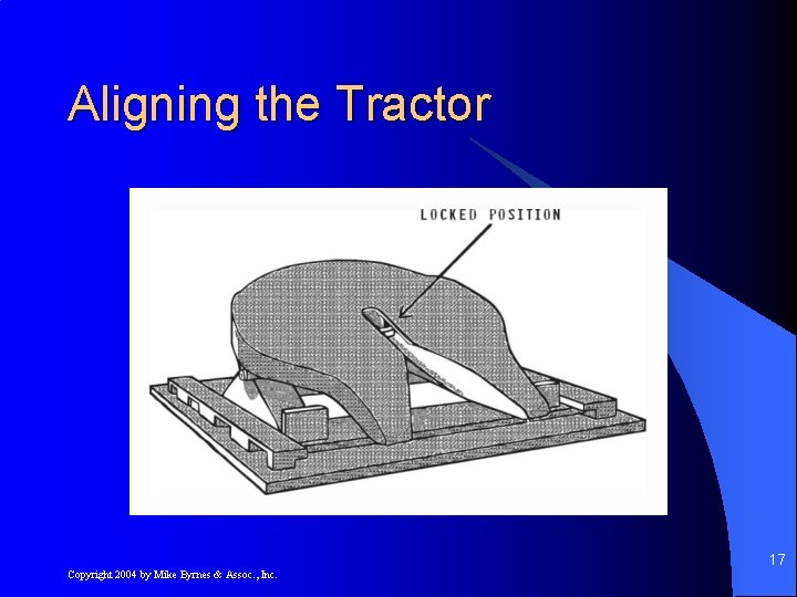 Aligning the Tractor 17 Copyright 2004 by Mike Byrnes & Assoc. , Inc. 