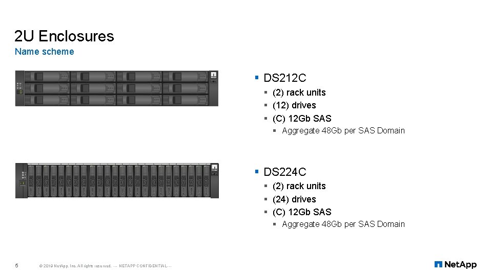 2 U Enclosures Name scheme § DS 212 C § (2) rack units §