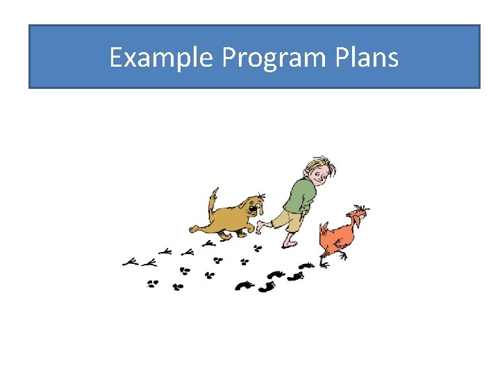 Example Program Plans 