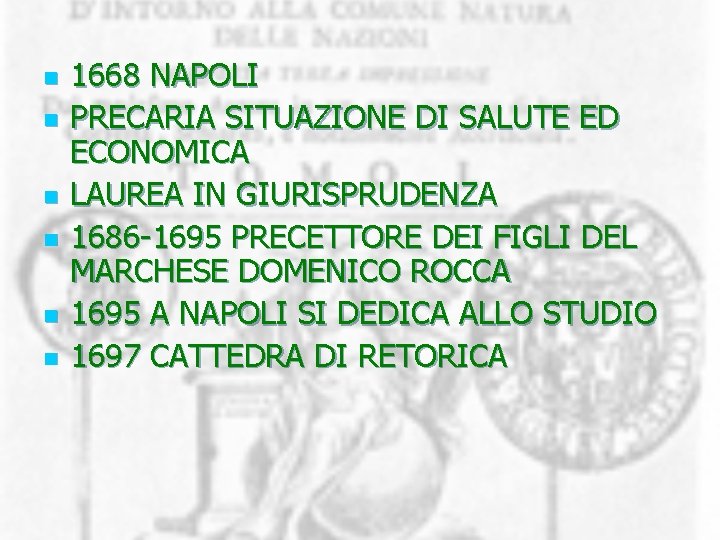 n n n 1668 NAPOLI PRECARIA SITUAZIONE DI SALUTE ED ECONOMICA LAUREA IN GIURISPRUDENZA