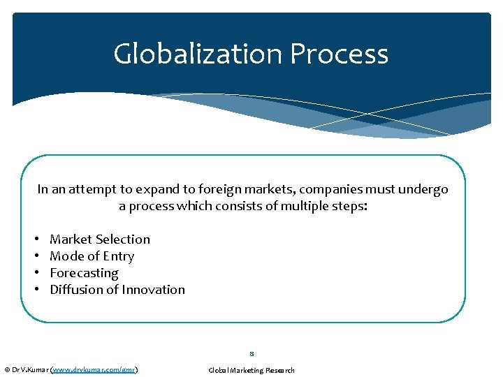 Globalization Process In an attempt to expand to foreign markets, companies must undergo a