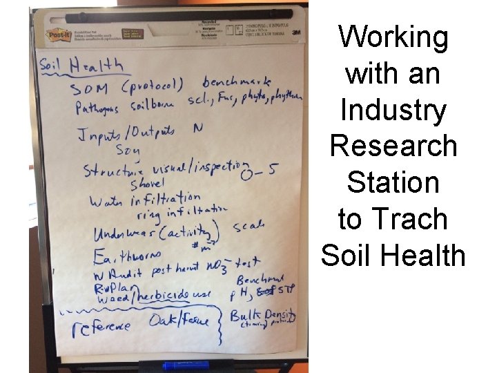 Working with an Industry Research Station to Trach Soil Health 
