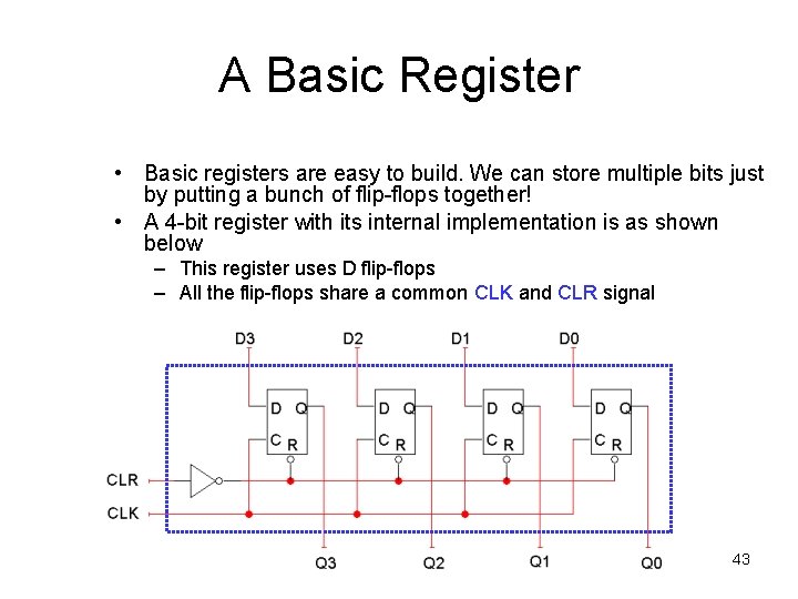 A Basic Register • Basic registers are easy to build. We can store multiple A Basic Register • Basic registers are easy to build. We can store multiple