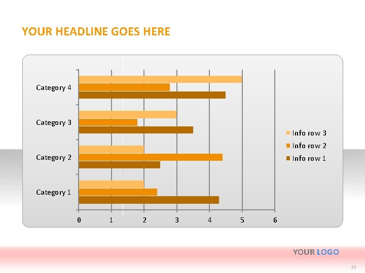 YOUR HEADLINE GOES HERE Category 4 Category 3 Info row 2 Category 2 Info