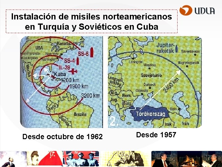 Instalación de misiles norteamericanos en Turquía y Soviéticos en Cuba Desde octubre de 1962