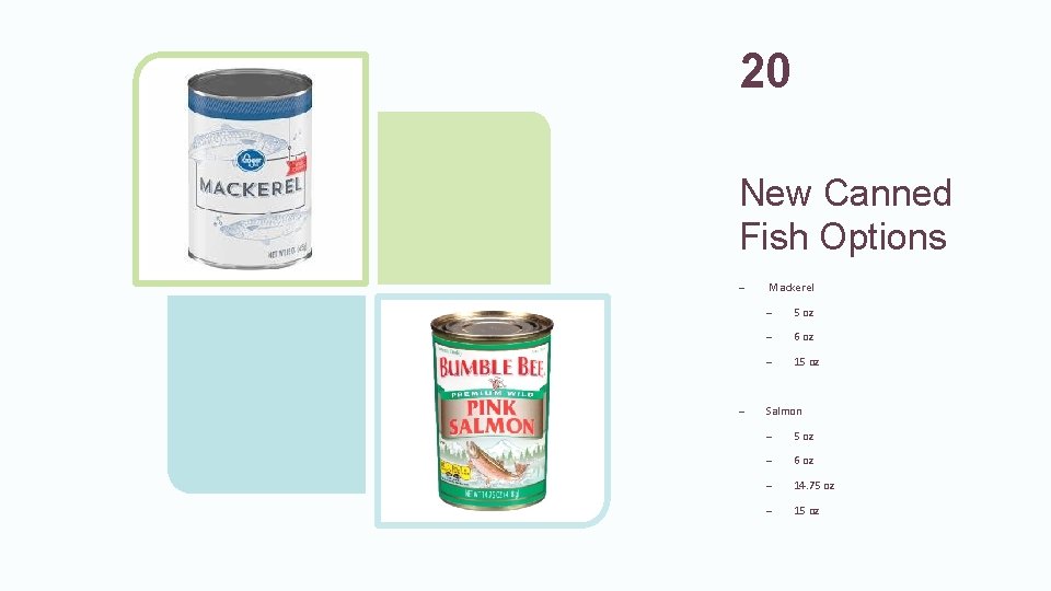 20 New Canned Fish Options – – Mackerel – 5 oz – 6 oz