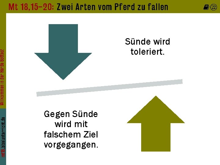 Mt 18, 15– 20: Zwei Arten vom Pferd zu fallen mt 18. bibelunterricht. de