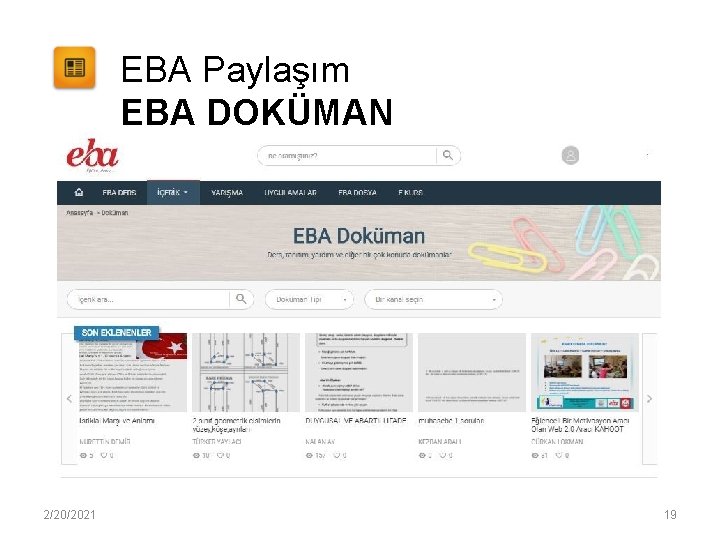 EBA Paylaşım EBA DOKÜMAN 2/20/2021 19 