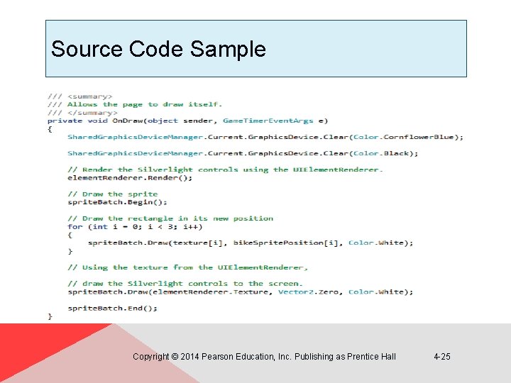 Source Code Sample Copyright © 2014 Pearson Education, Inc. Publishing as Prentice Hall 4