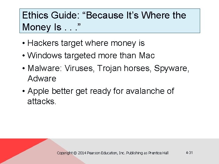 Ethics Guide: “Because It’s Where the Money Is. . . ” • Hackers target
