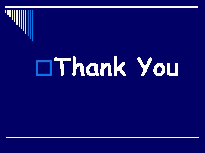 o. Thank You 