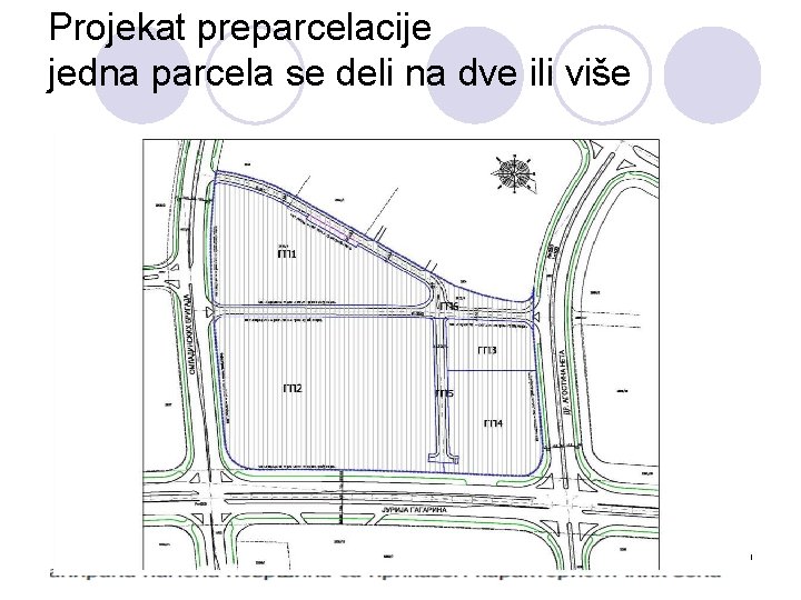 Projekat preparcelacije jedna parcela se deli na dve ili više 20 