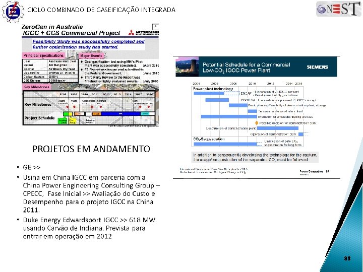 CICLO COMBINADO DE GASEIFICAÇÃO INTEGRADA 33 