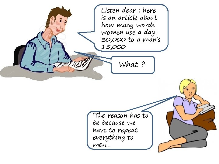 Listen dear ; here is an article about how many words women use a