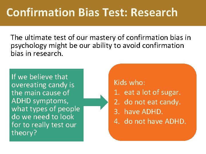 Confirmation Bias Test: Research The ultimate test of our mastery of confirmation bias in Confirmation Bias Test: Research The ultimate test of our mastery of confirmation bias in
