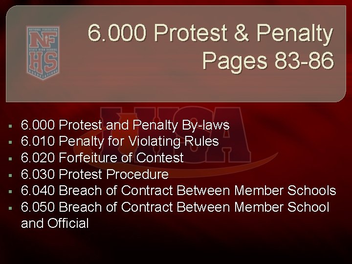 6. 000 Protest & Penalty Pages 83 -86 § § § 6. 000 Protest