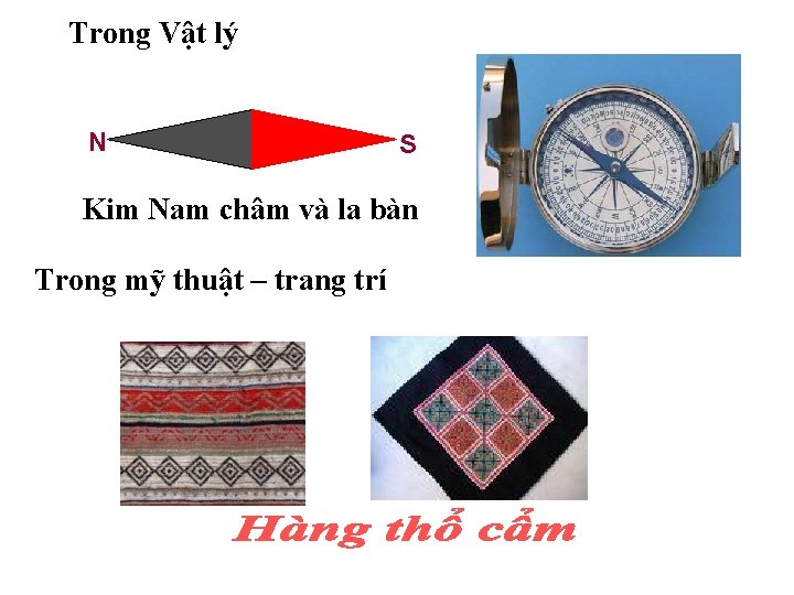 Trong Vật lý N S Kim Nam châm và la bàn Trong mỹ thuật