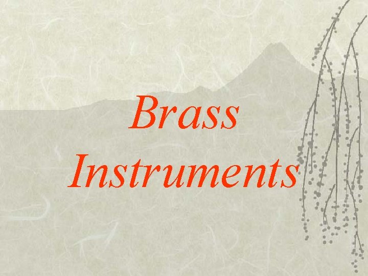Brass Instruments 