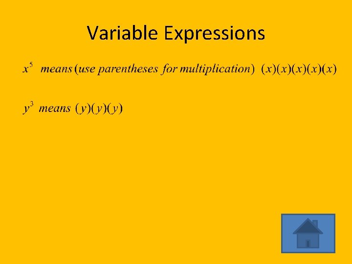 Variable Expressions 